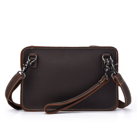 Vintage Classic Top Grain Leather Crossbody Sling Purse