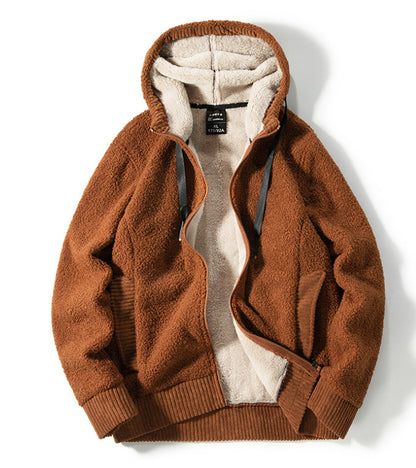 Cozy oversized fleece pullover Orange 6XL