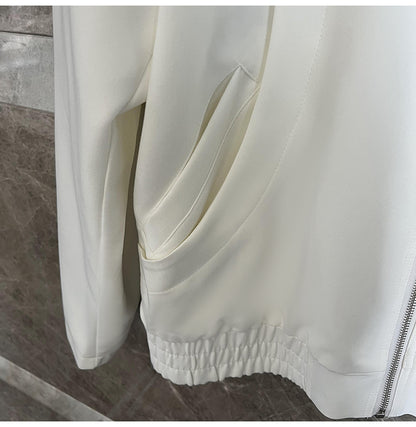 Simple White Men's Coat with Clean Style