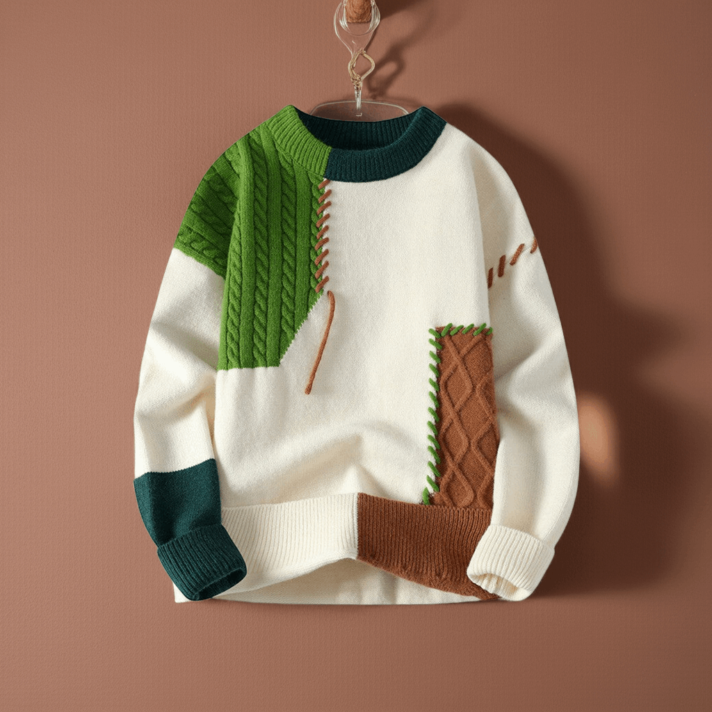 Casual crew neck sweater men's bottom knit