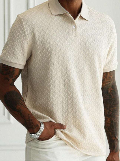 Men'S Solid-Color Short-Sleeved Shirts Khaki