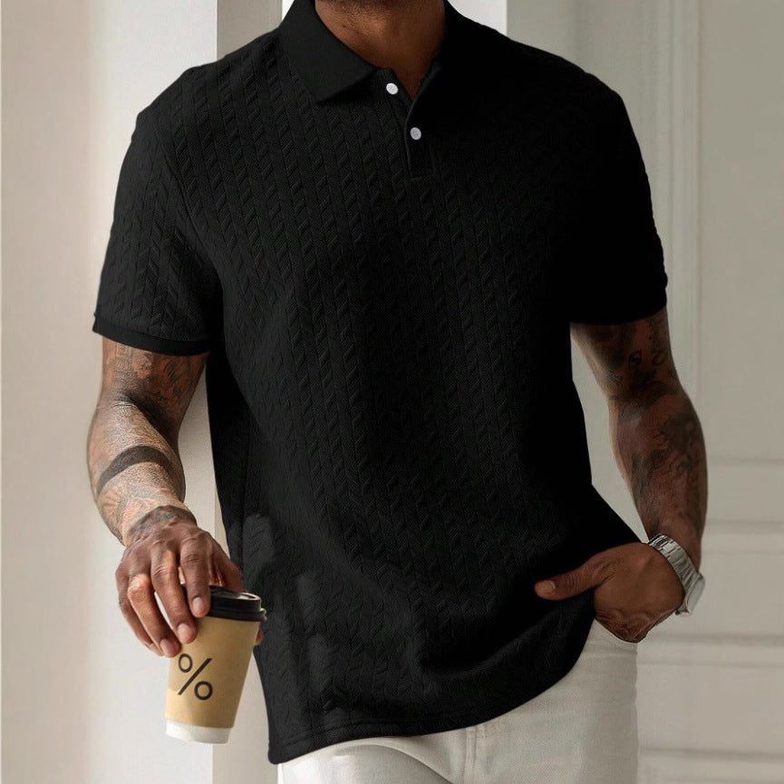 Men'S Solid-Color Short-Sleeved Shirts