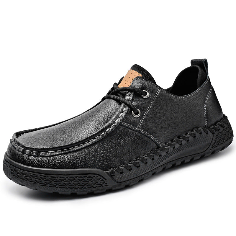 Men's Relaxed Genuine Footwear Handcrafted Sole Airy Low Cut Black