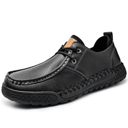 Men's Relaxed Genuine Footwear Handcrafted Sole Airy Low Cut Black