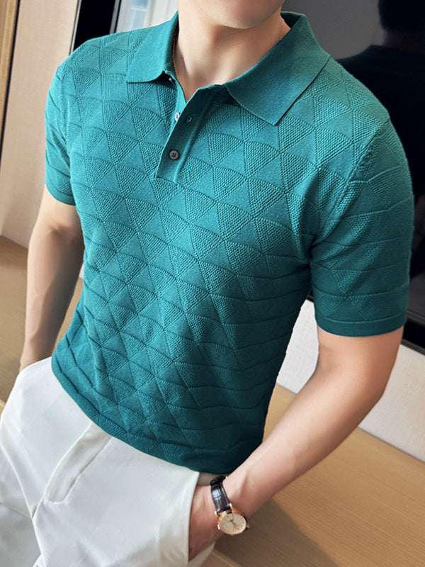 Men'S V-Neck Polo Shirt