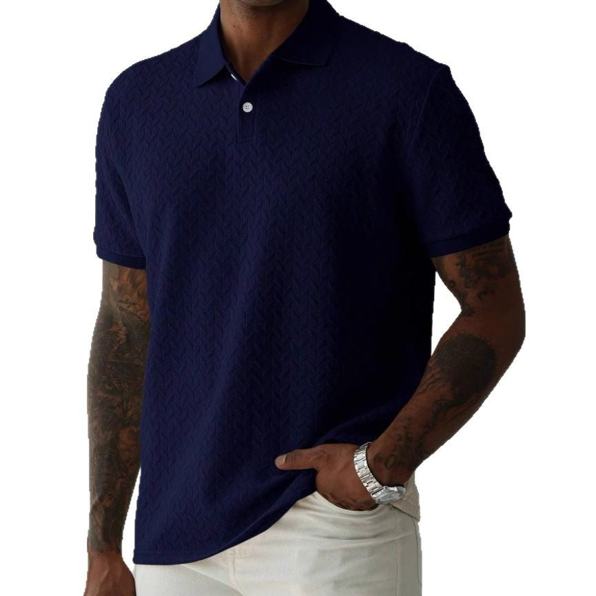 Men'S Solid-Color Short-Sleeved Shirts