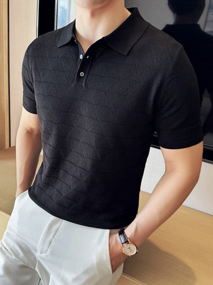 Men'S V-Neck Polo Shirt