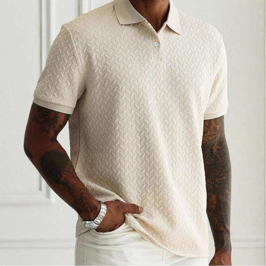 Men'S Solid-Color Short-Sleeved Shirts